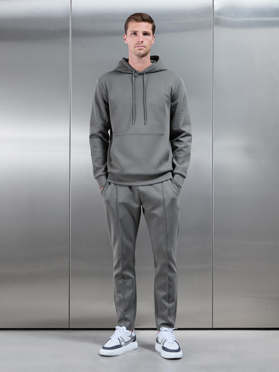 Interlock Jersey Hoodie in Sage