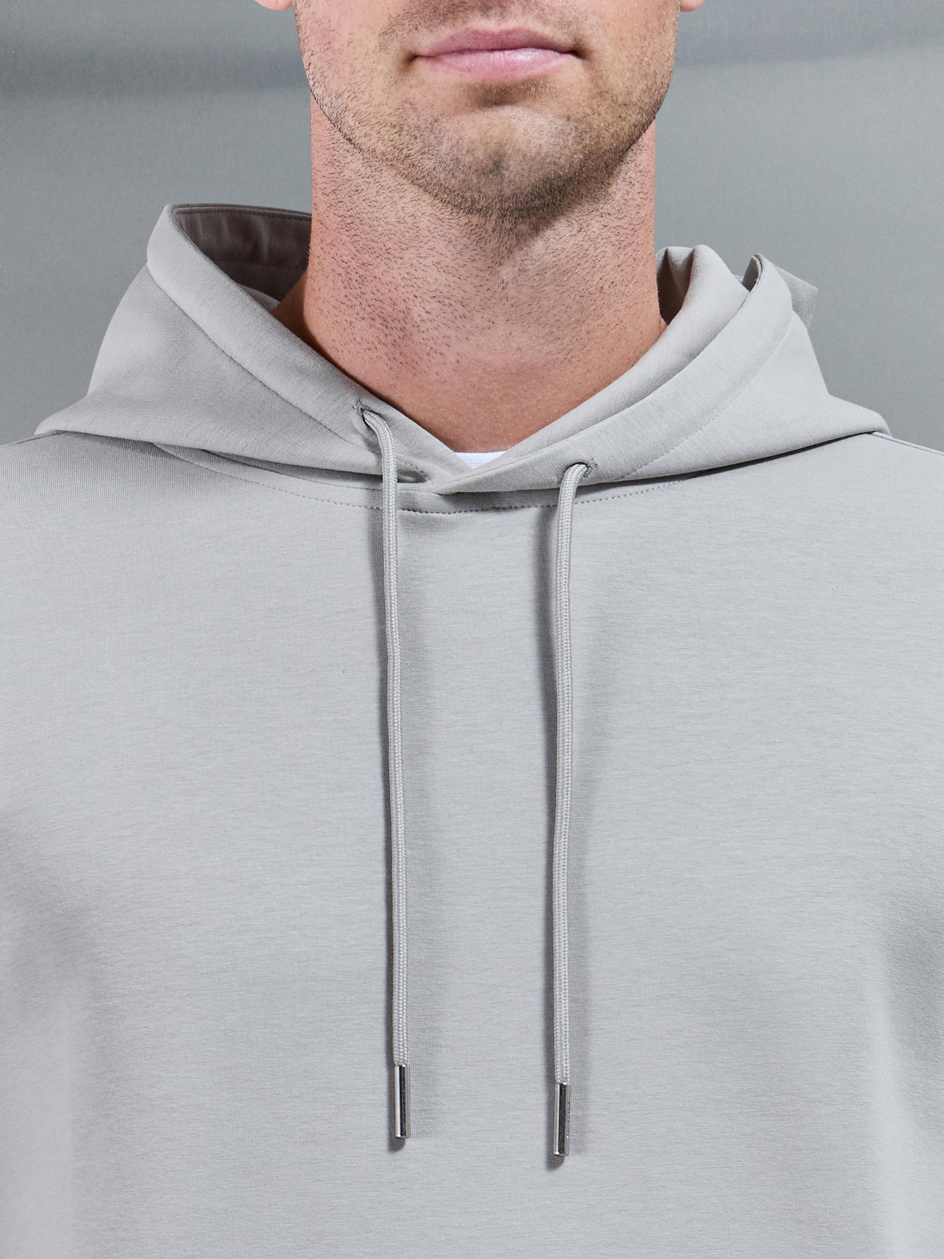 Interlock Jersey Hoodie in Stone