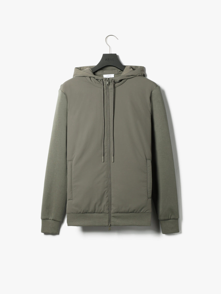 Interlock Jersey Hybrid Windbreaker in Sage