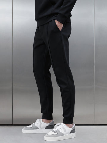 Interlock Jersey Jogger in Black
