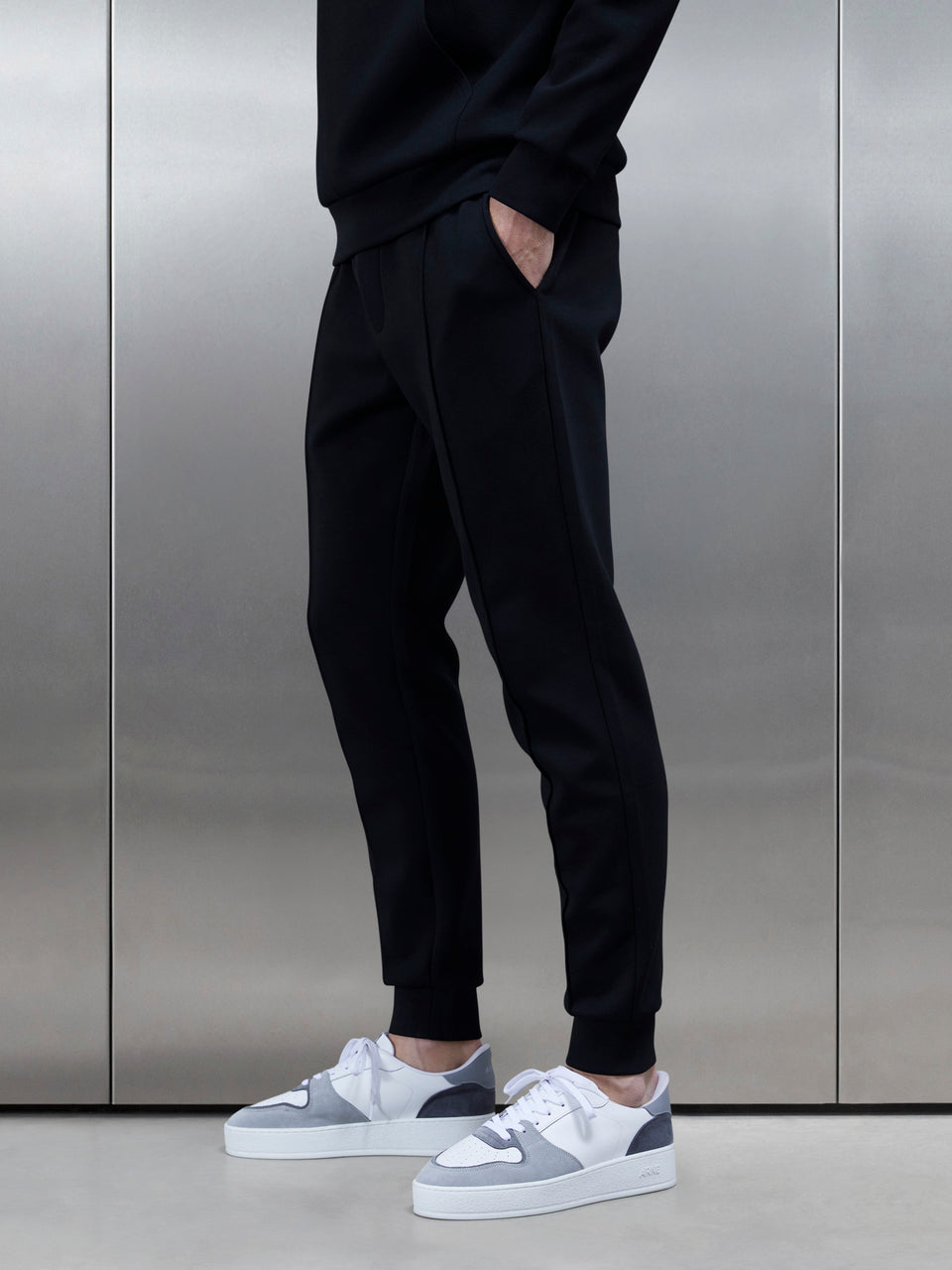 Interlock Jersey Essential Jogger in Black