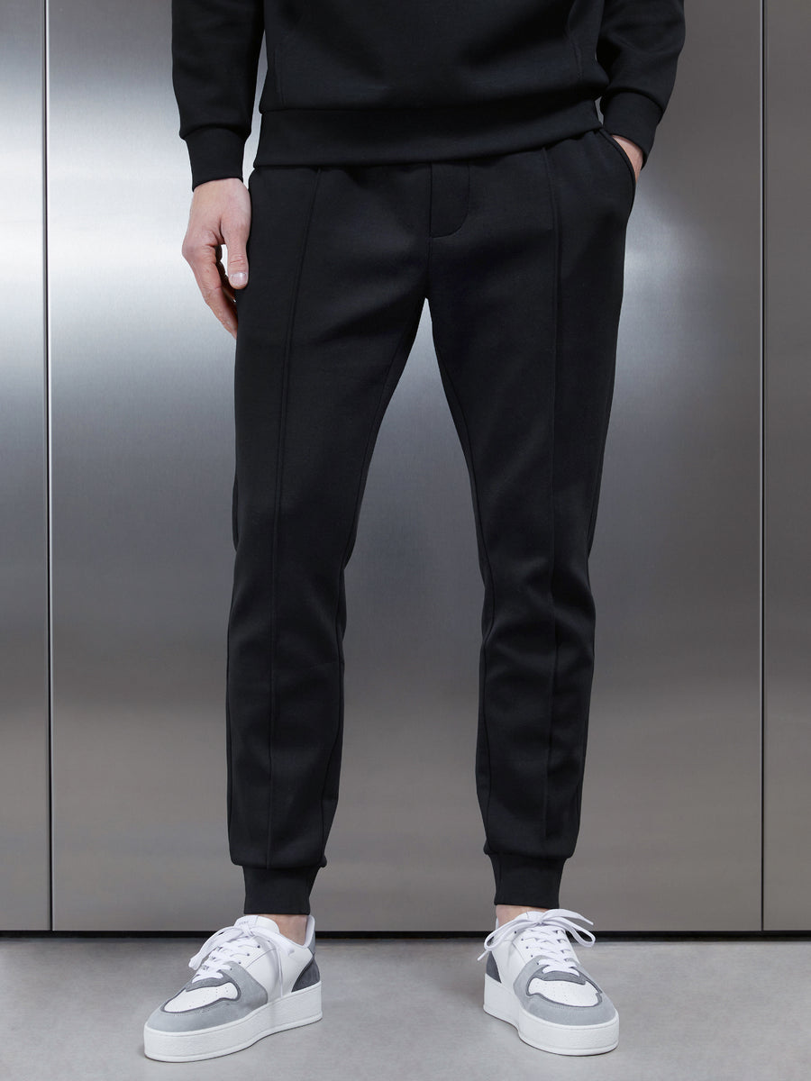 Interlock Jersey Jogger in Black