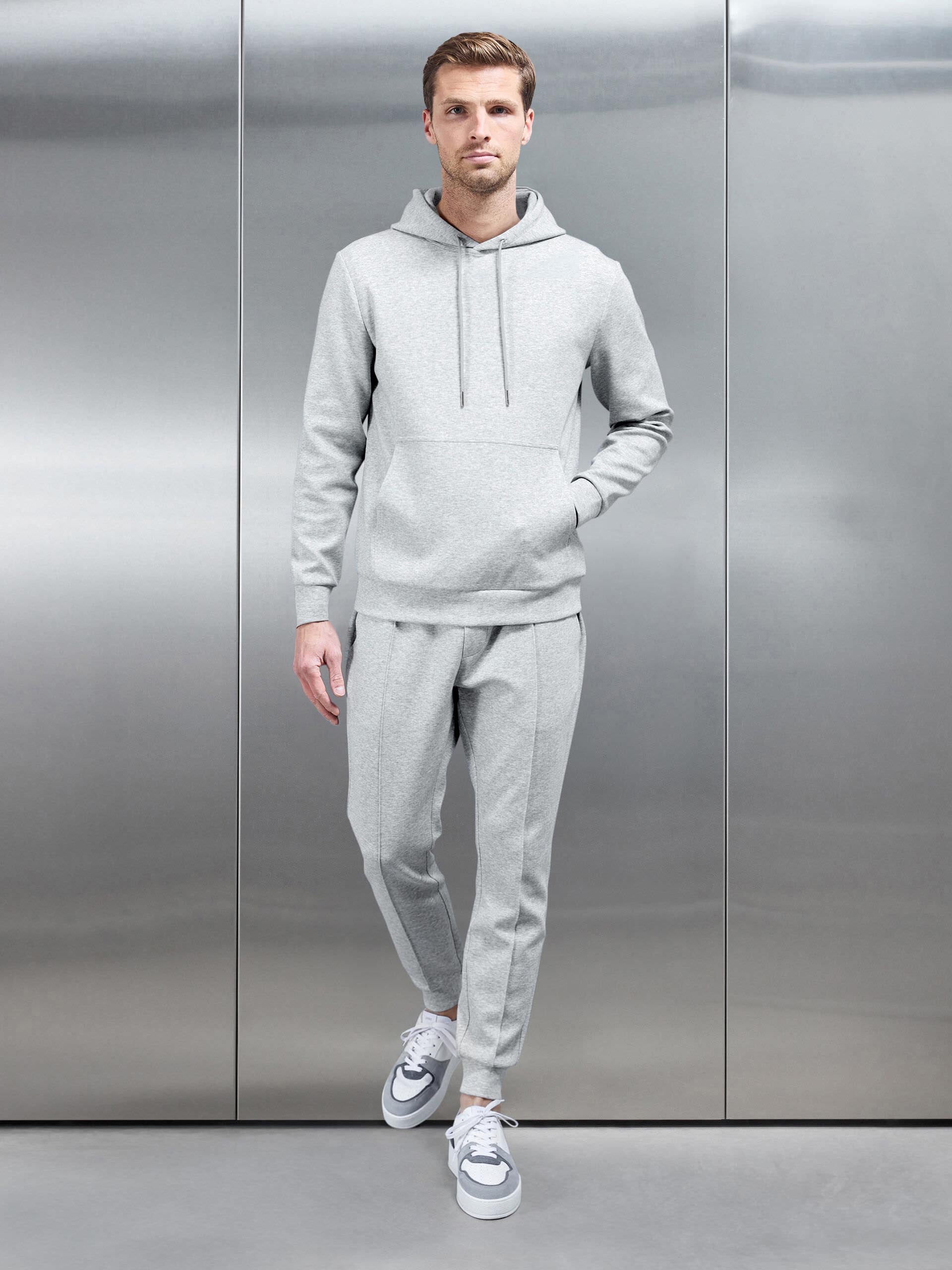 Interlock Jersey Jogger in Marl Grey