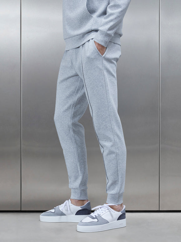Interlock Jersey Jogger in Marl Grey