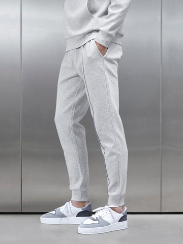 Interlock Jersey Jogger in Marl Grey
