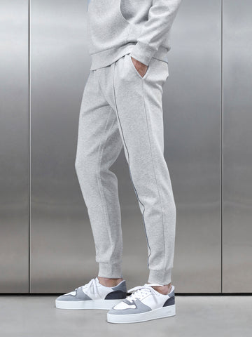 Interlock Jersey Jogger in Marl Grey