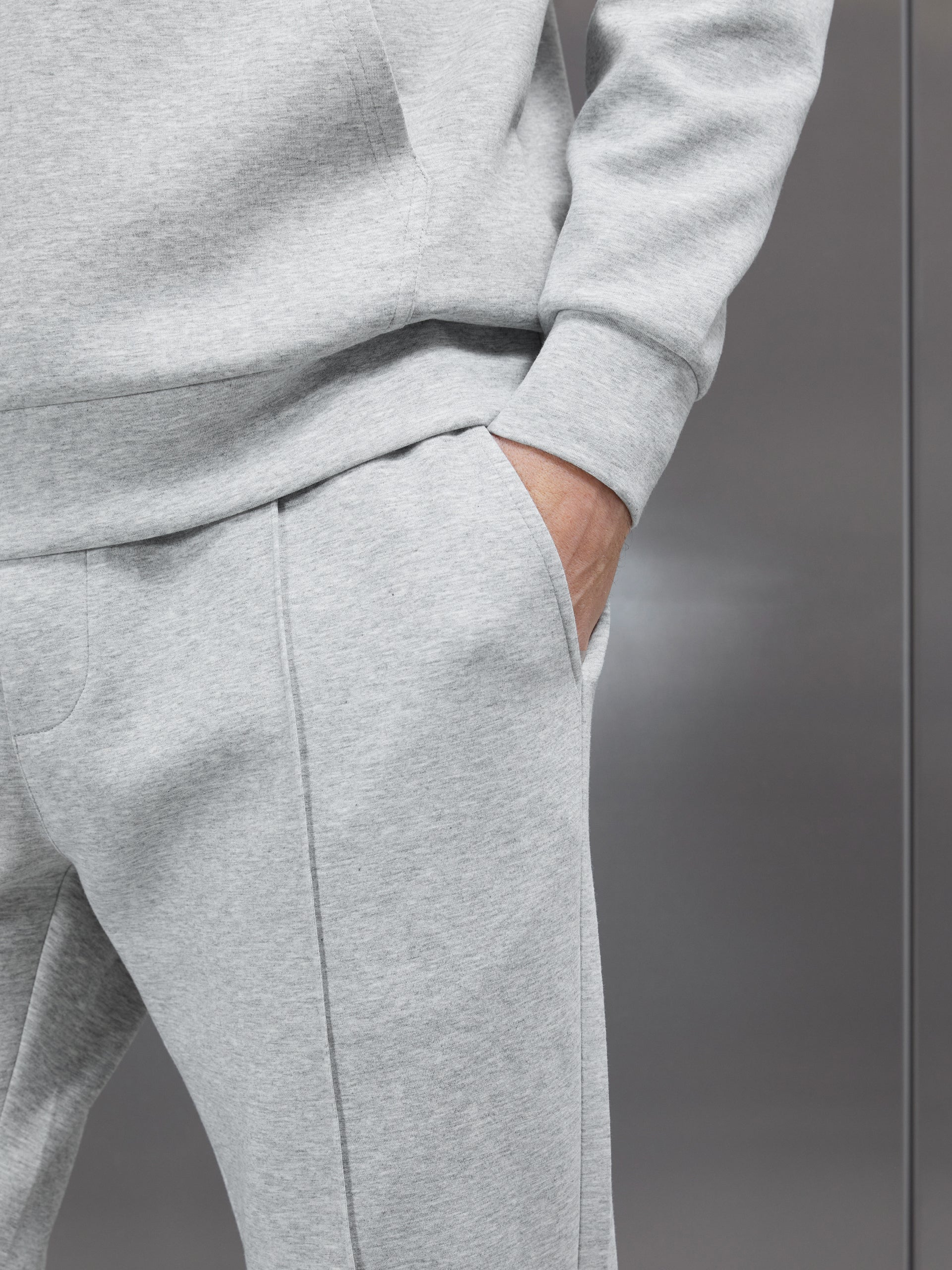 Interlock Jersey Jogger in Marl Grey