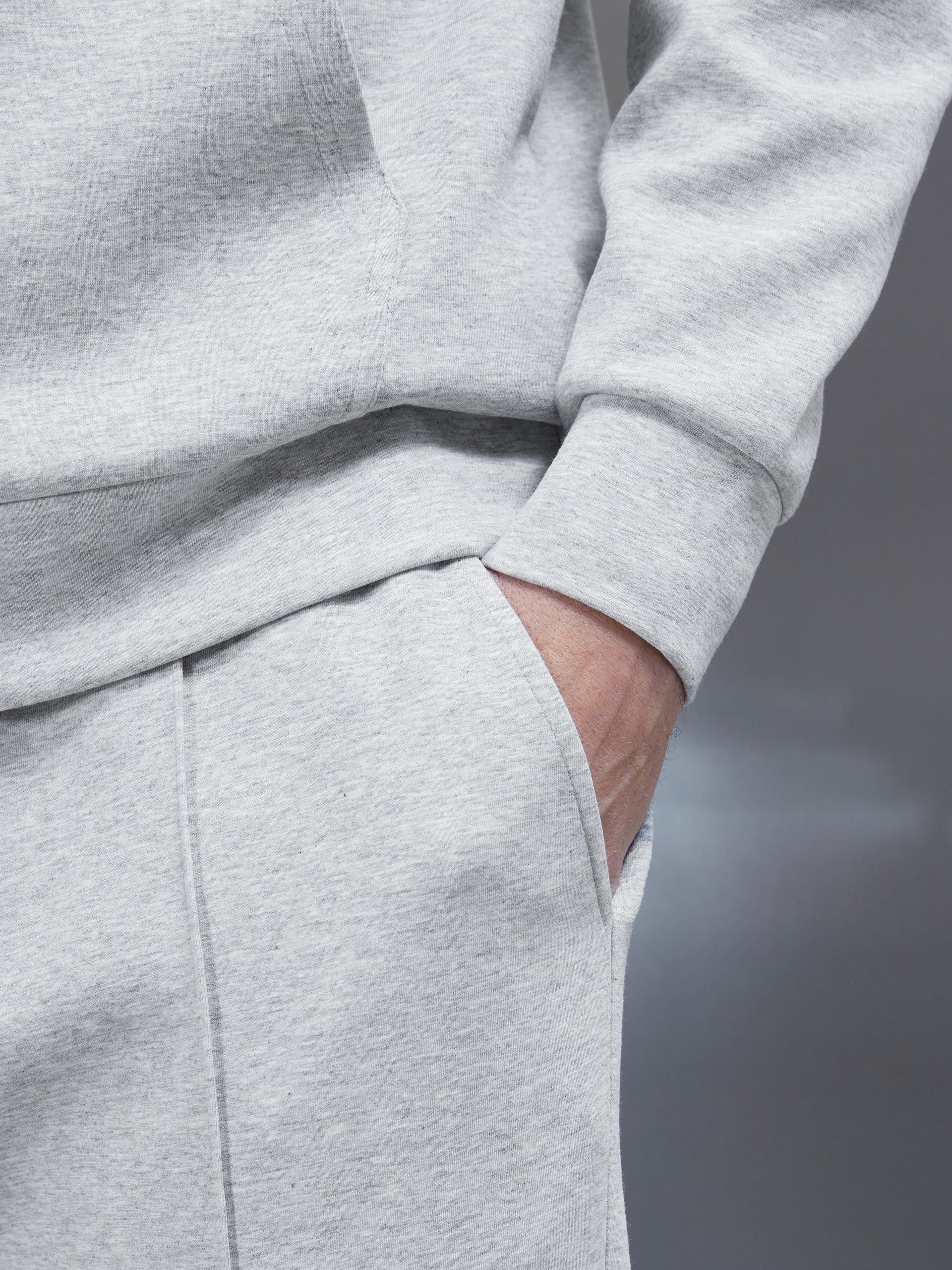 Interlock Jersey Jogger in Marl Grey