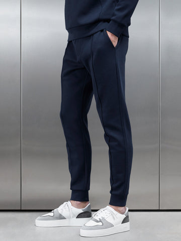 Interlock Jersey Jogger in Navy