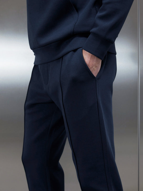 Interlock Jersey Jogger in Navy