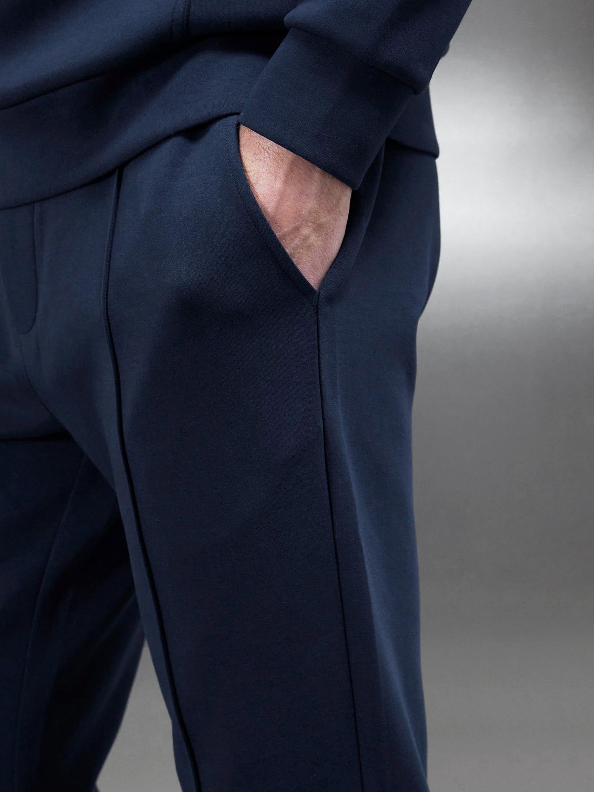 Interlock Jersey Jogger in Navy