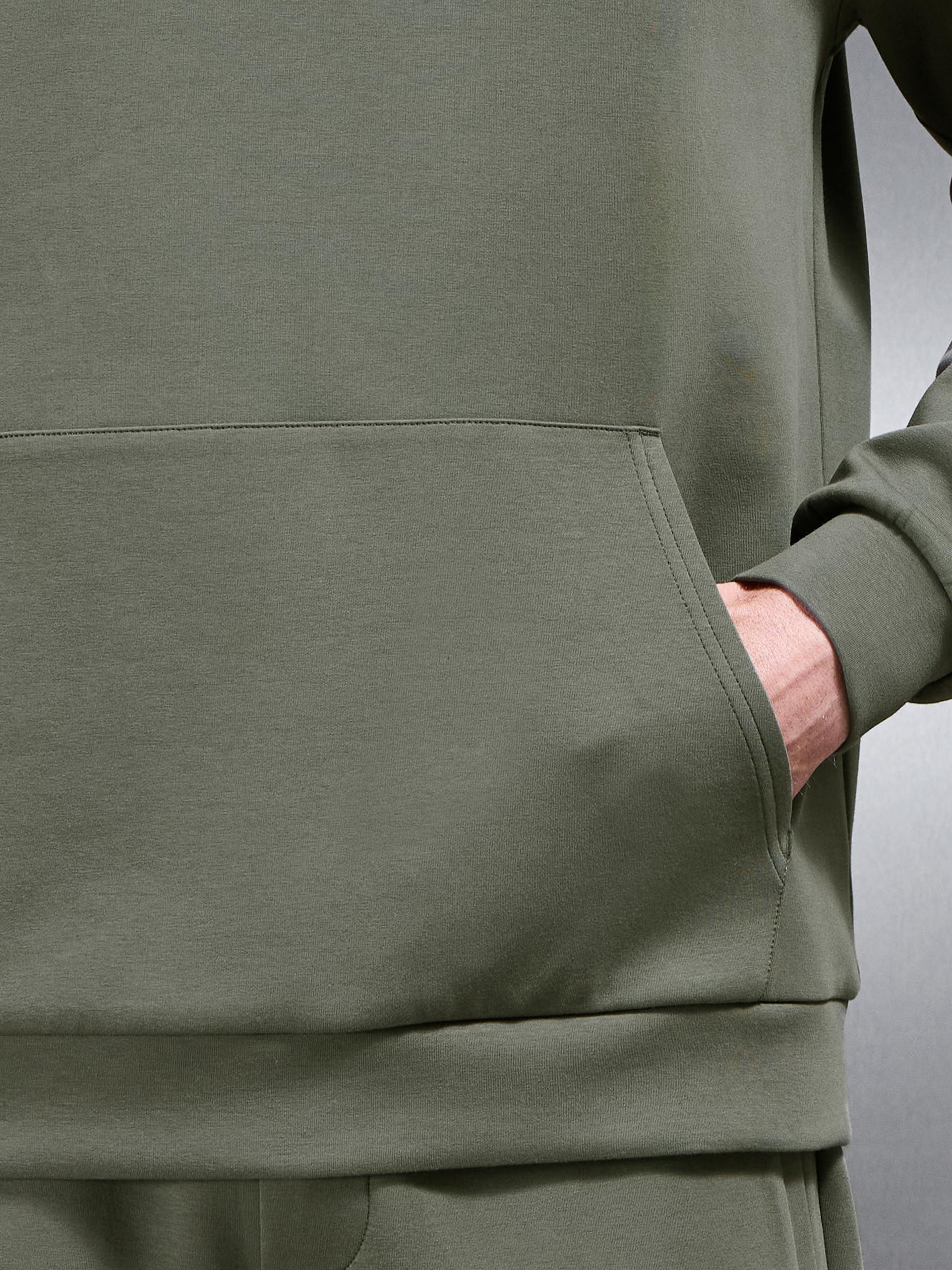 Interlock Jersey Relaxed Fit Hoodie in Sage