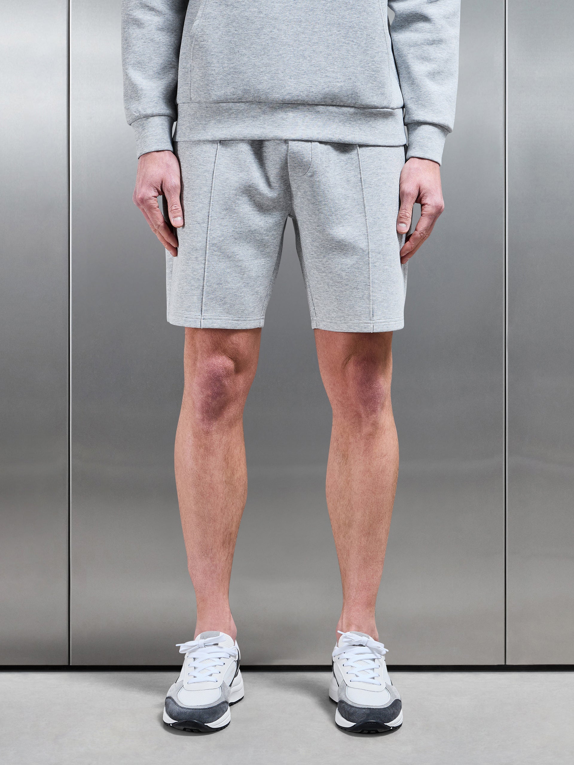 Interlock Jersey Short in Marl Grey