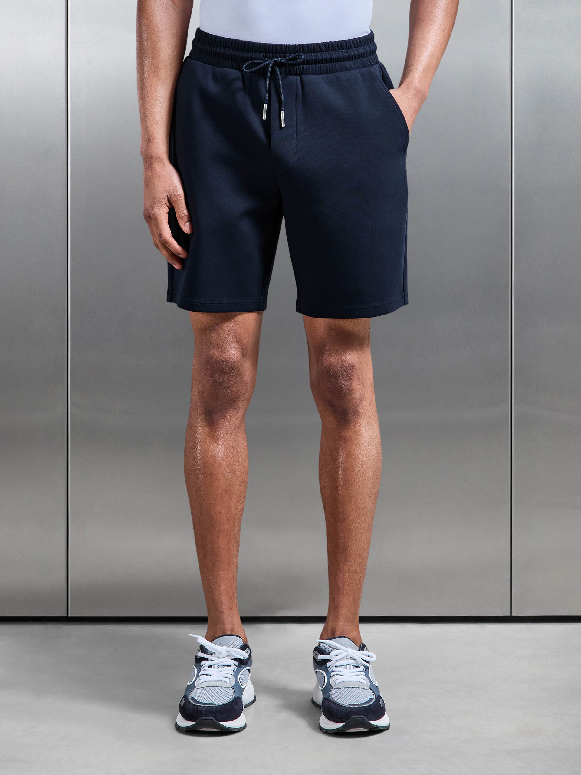 Interlock Jersey Short in Navy