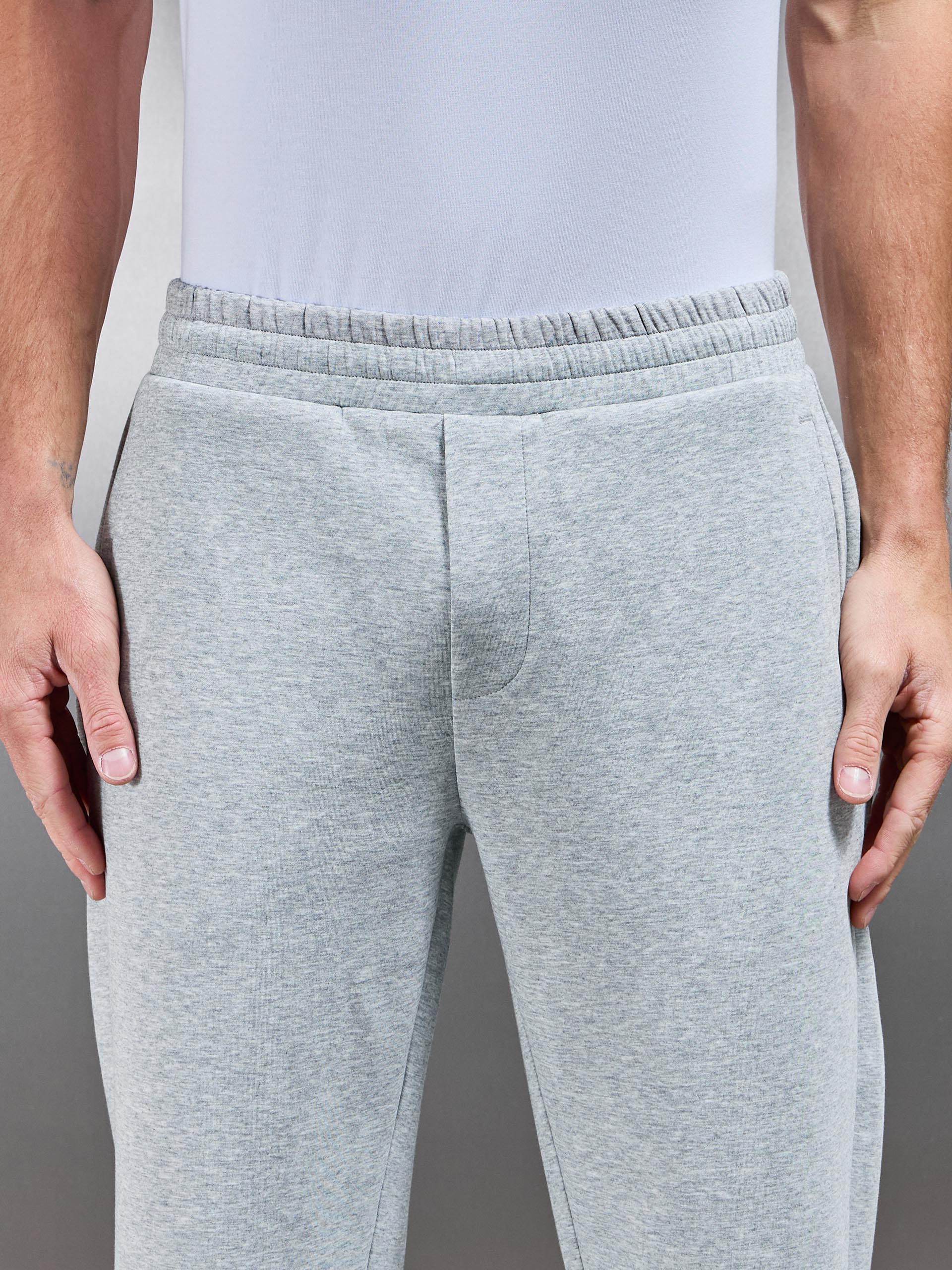 Interlock Jersey Essential Jogger in Marl Grey
