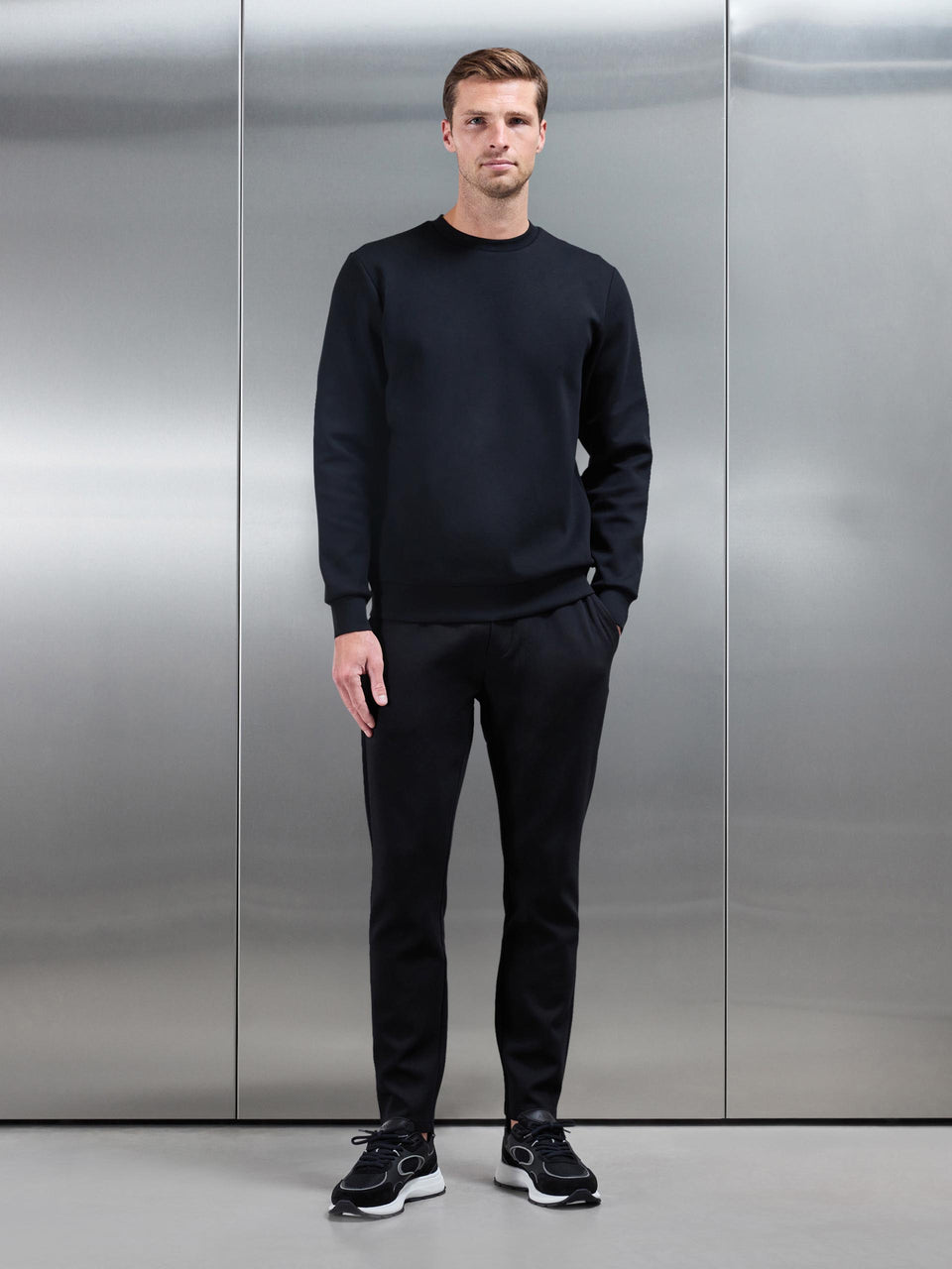 Interlock Jersey Sweatshirt in Black
