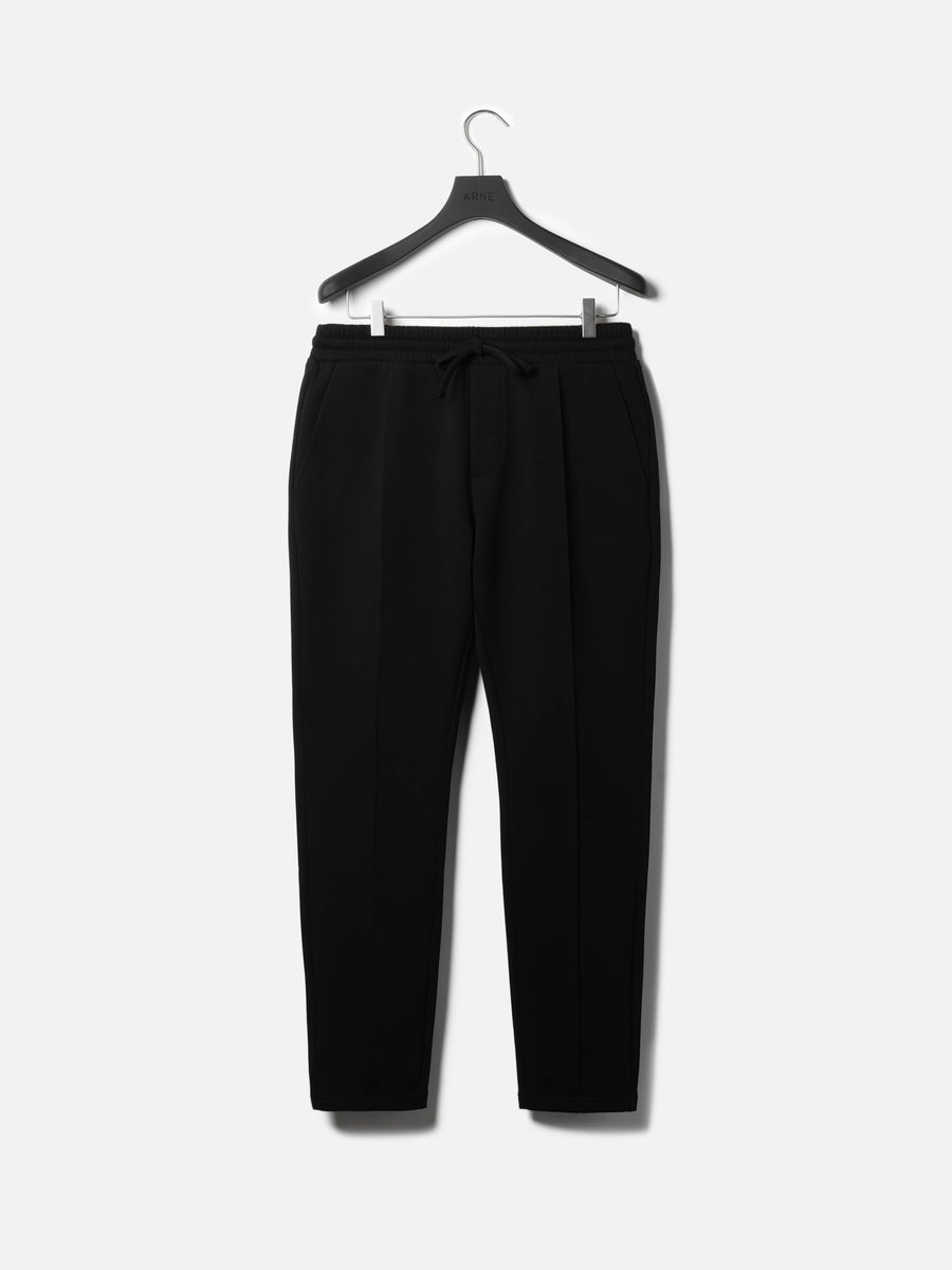 Interlock Jersey Tapered Jogger in Black