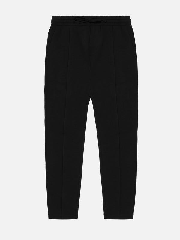 Interlock Jersey Tapered Jogger in Black