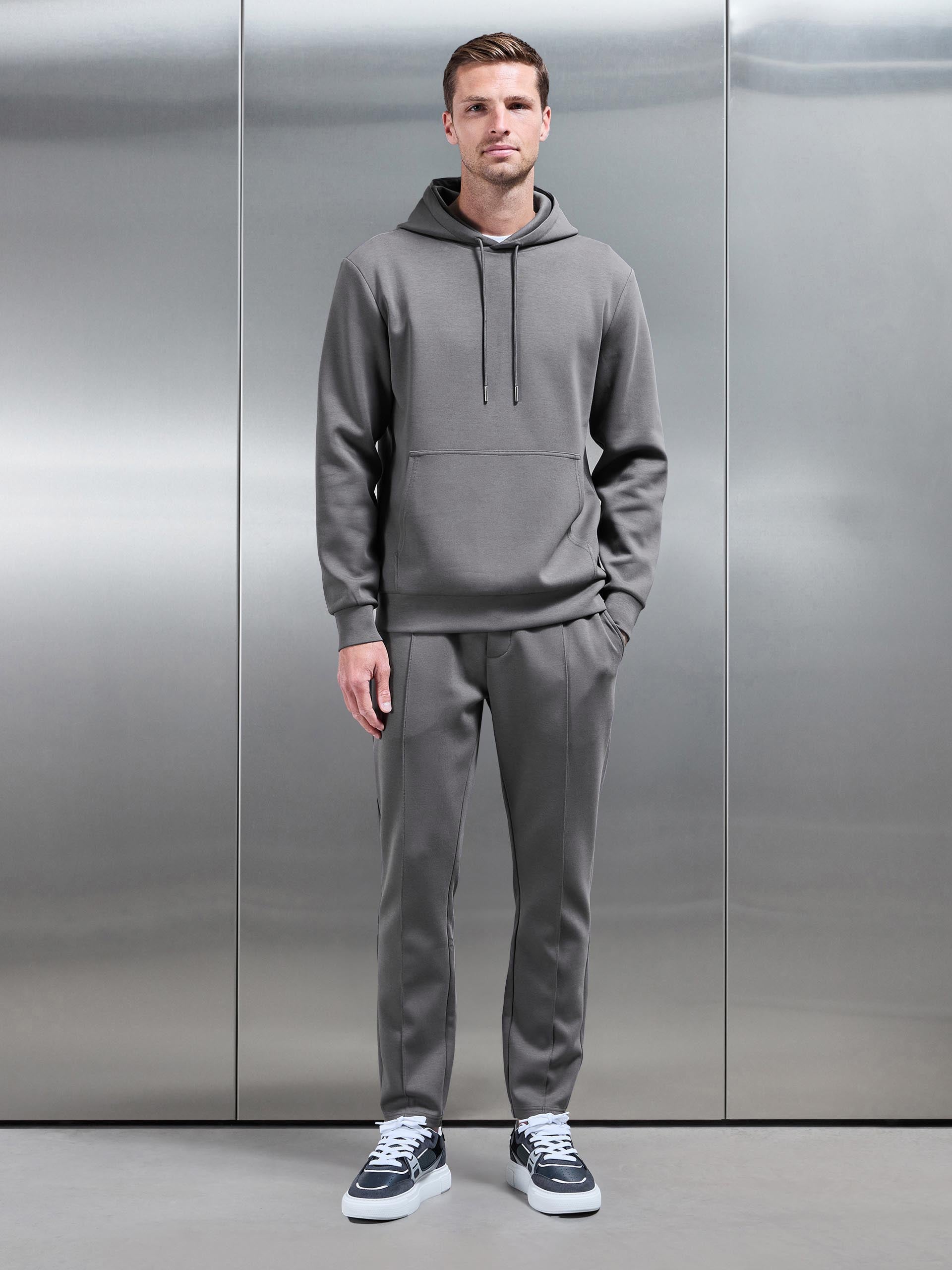 Interlock Jersey Tapered Jogger in Charcoal