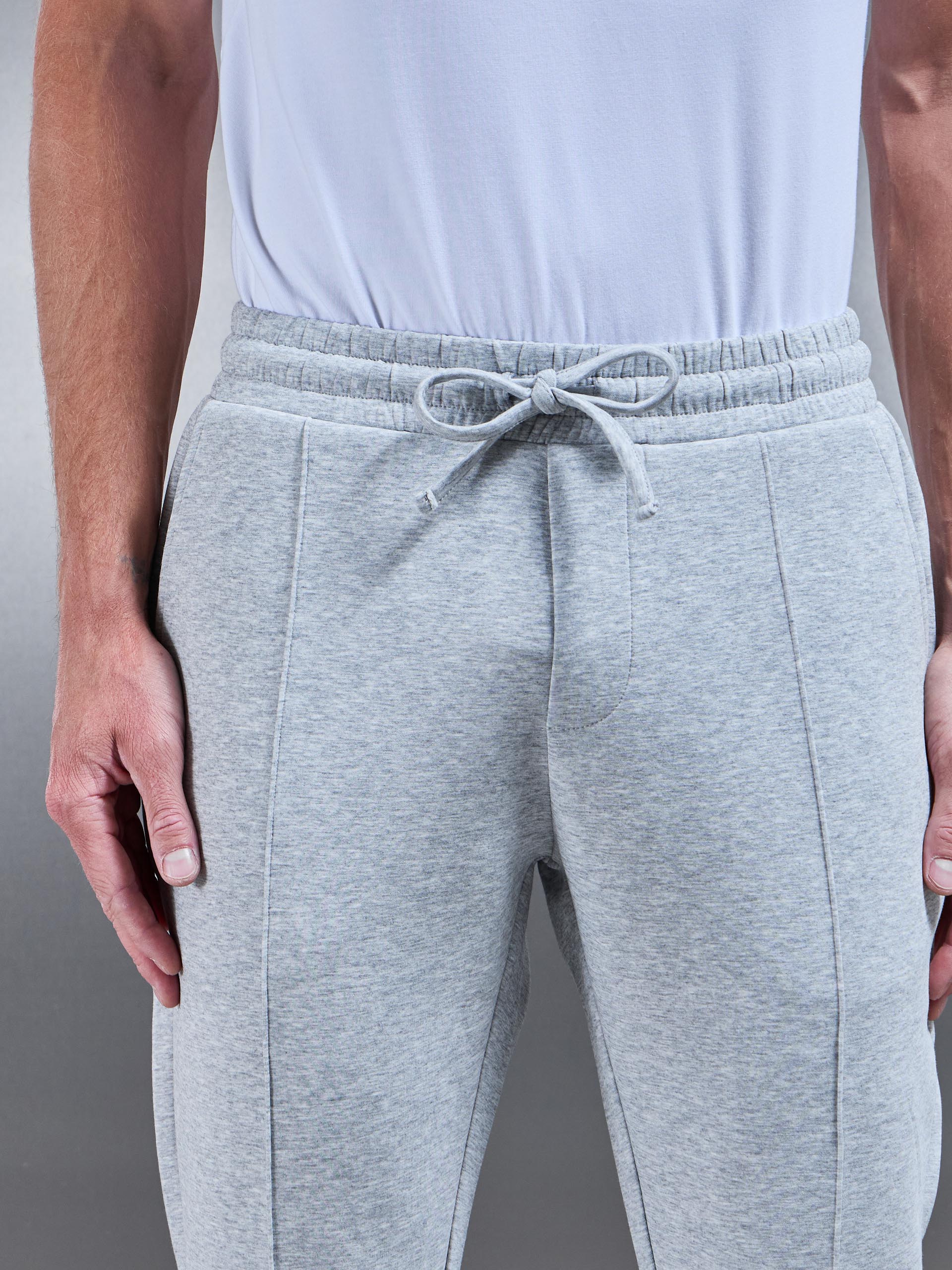 Interlock Jersey Tapered Jogger in Marl Grey