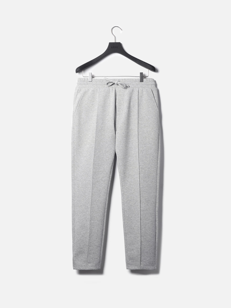 Interlock Jersey Tapered Jogger in Marl Grey