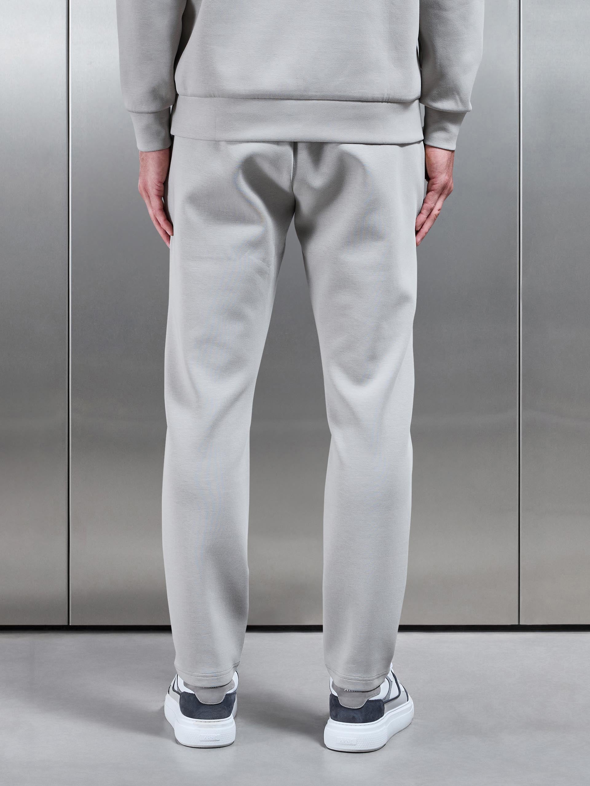 Interlock Jersey Tapered Jogger in Stone