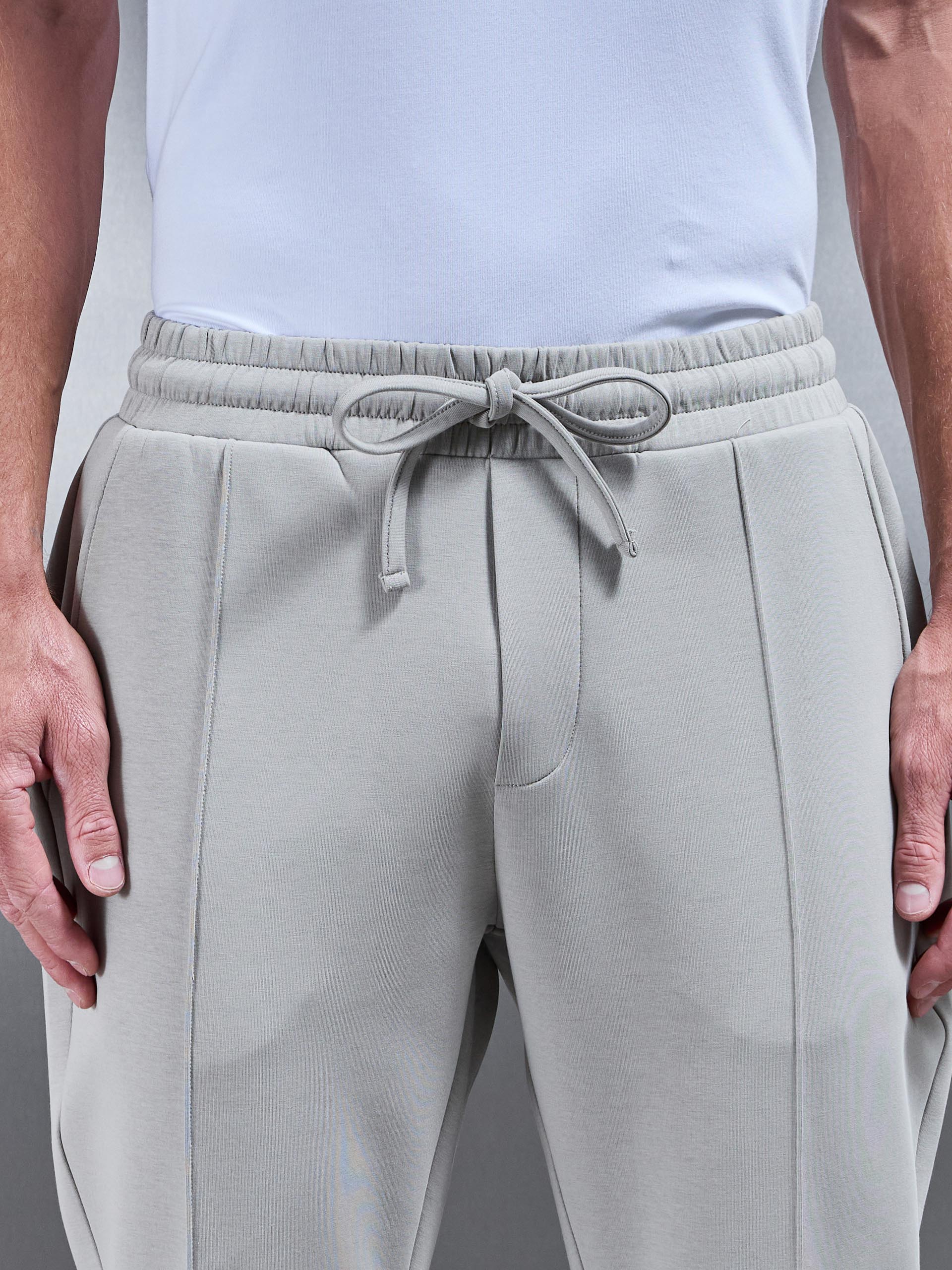 Interlock Jersey Tapered Jogger in Stone