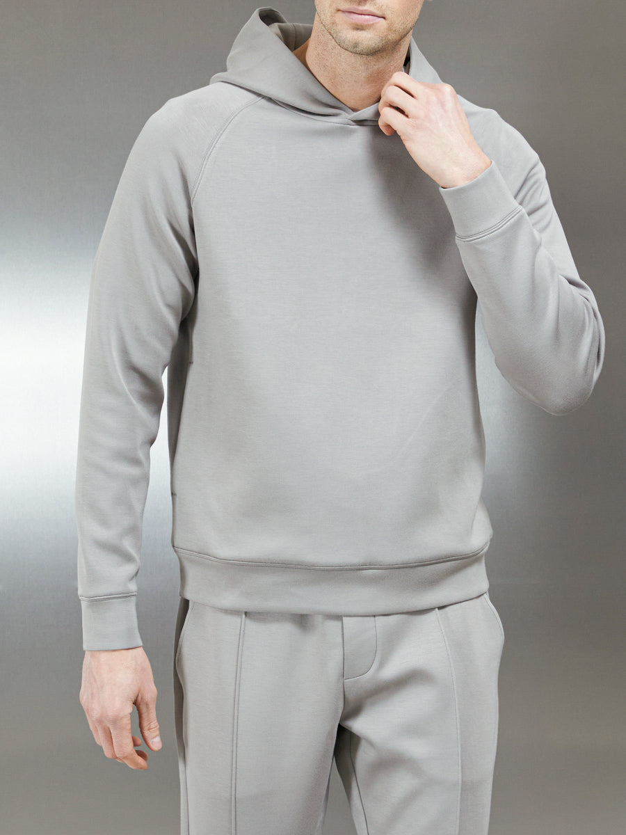 Interlock Neoprene Hoodie in Stone