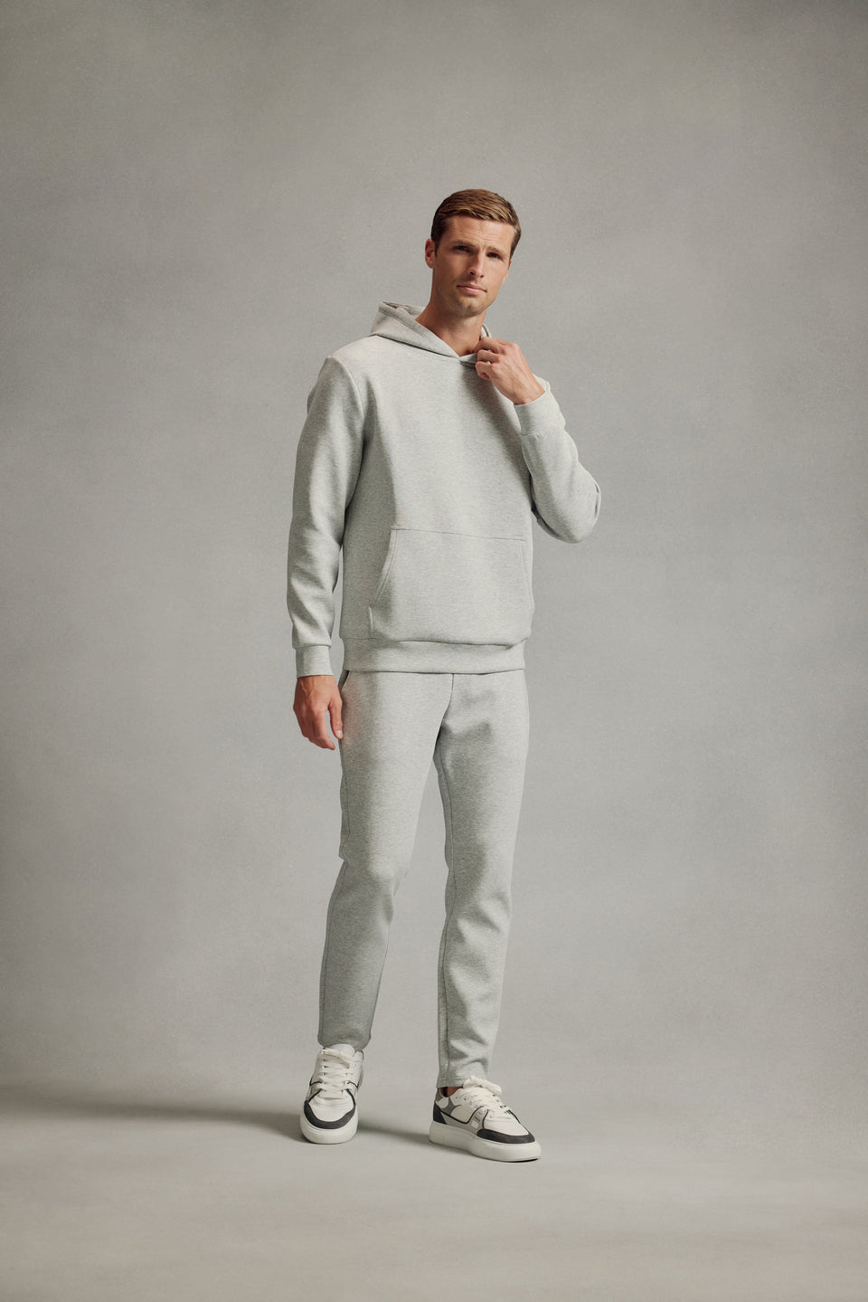Interlock Jersey Essential Jogger in Marl Grey