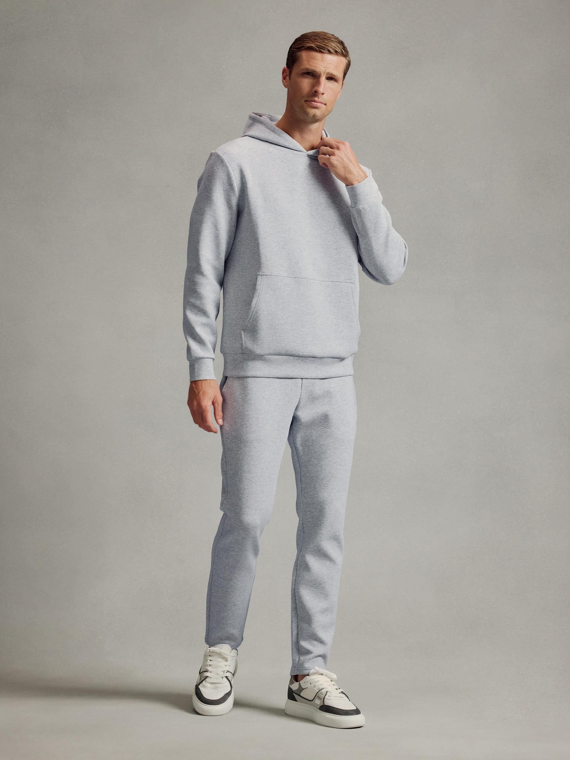 Interlock Jersey Essential Jogger in Marl Grey