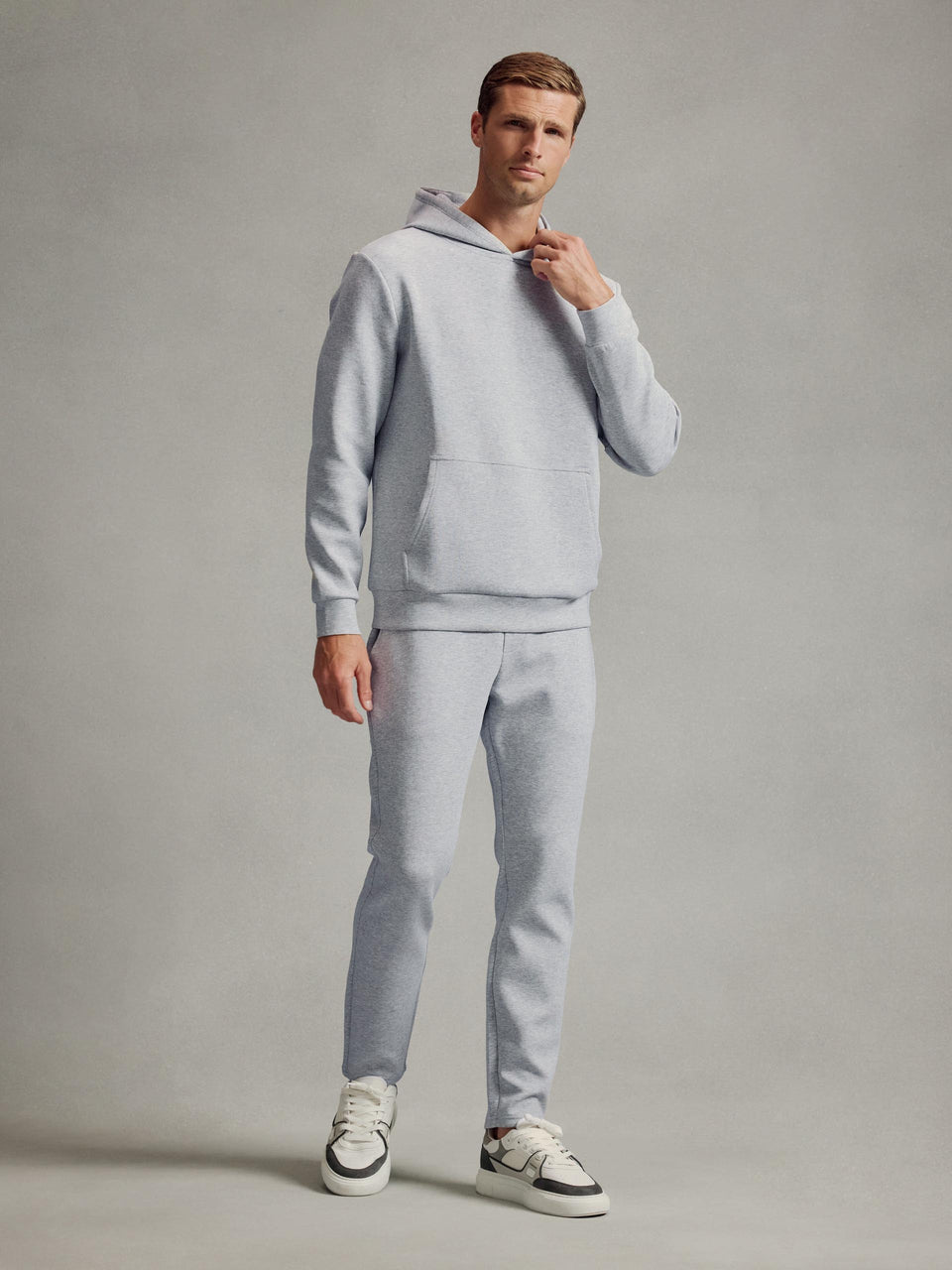 Interlock Jersey Essential Jogger in Marl Grey