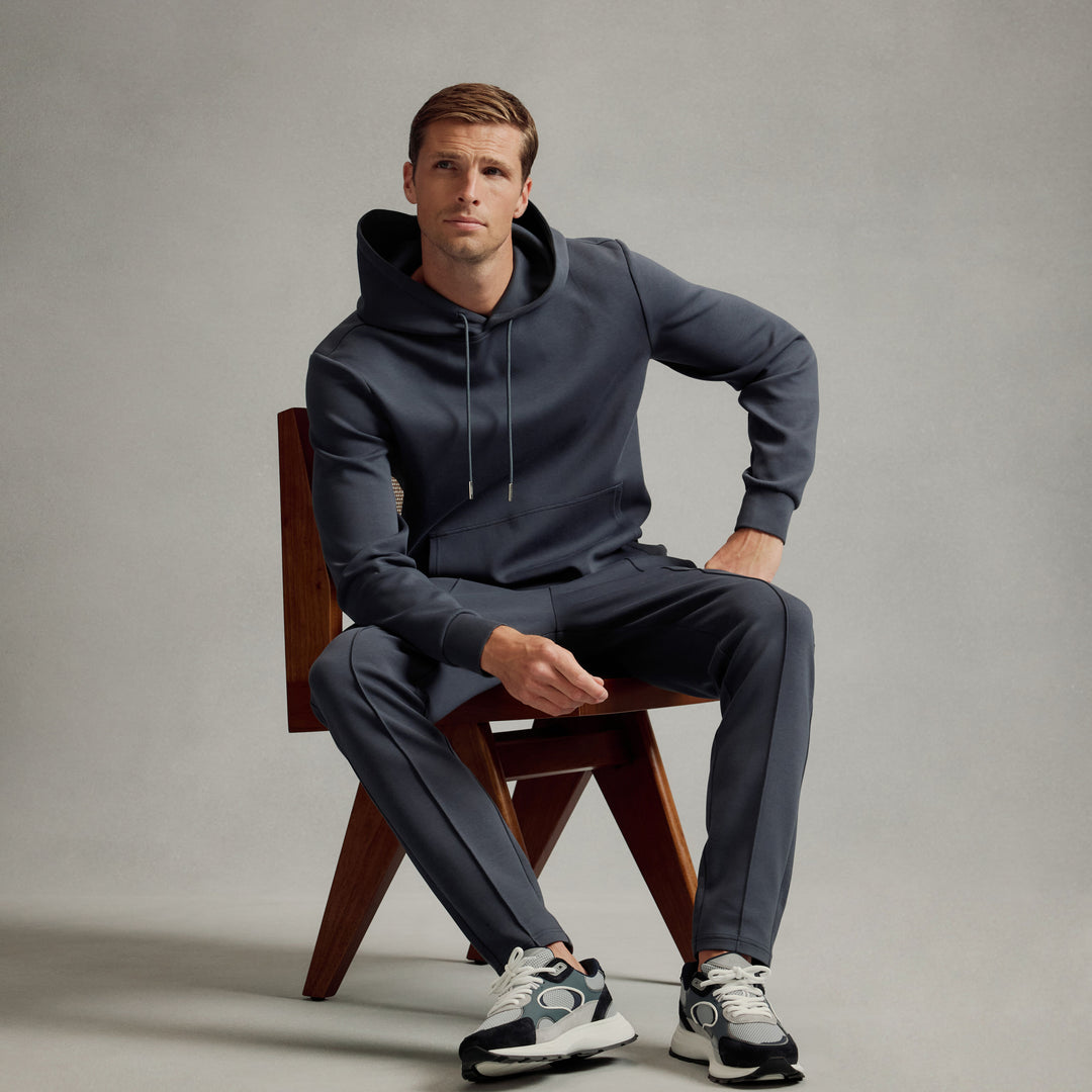 Interlock Jersey Tapered Jogger in Slate Blue