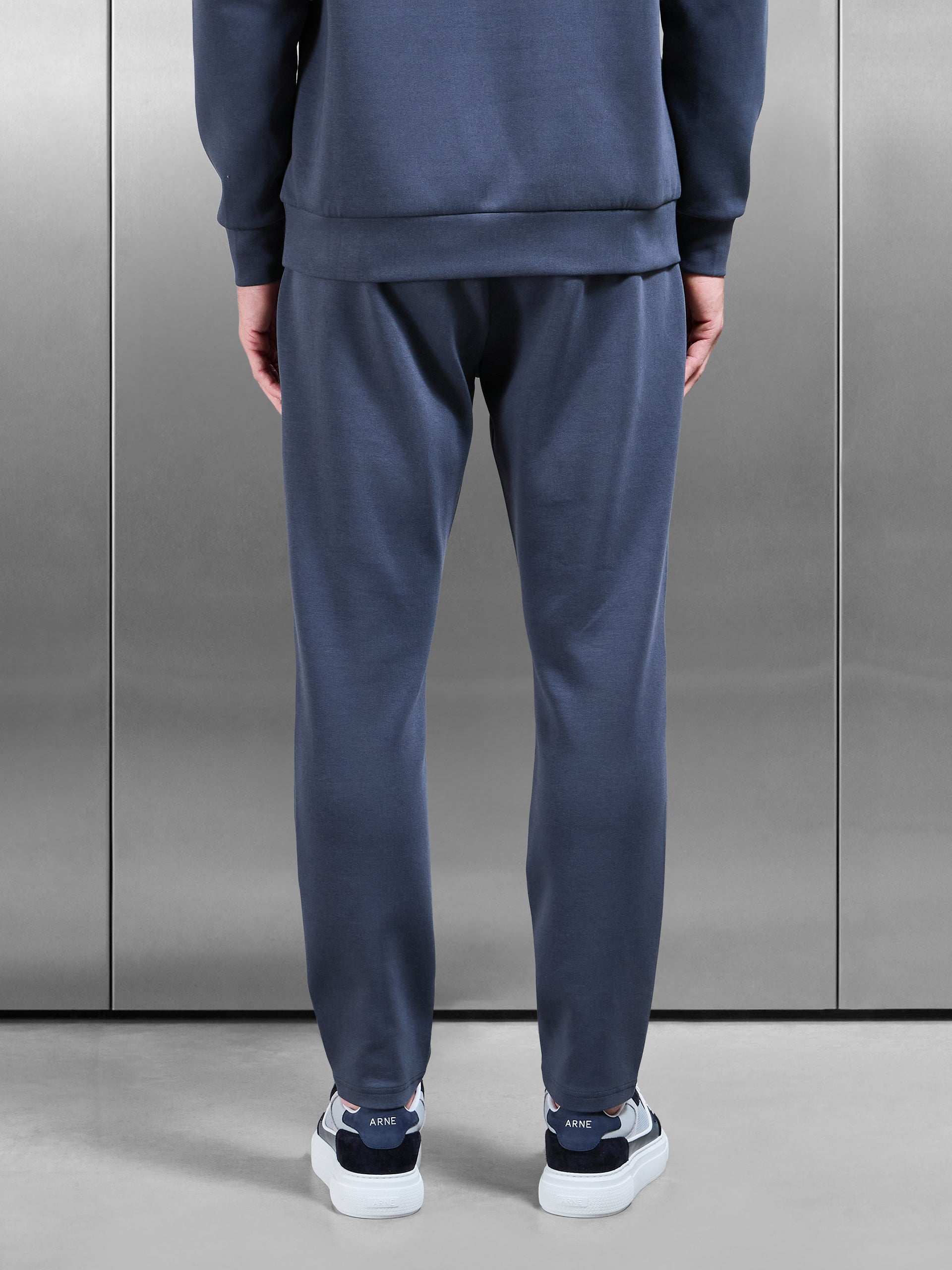 Interlock Jersey Tapered Jogger in Slate Blue