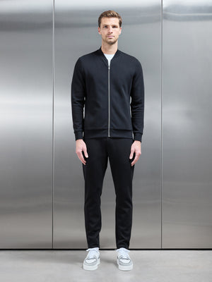 Interlock Jersey Bomber Jacket in Black