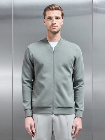 Interlock Jersey Bomber Jacket in Sage