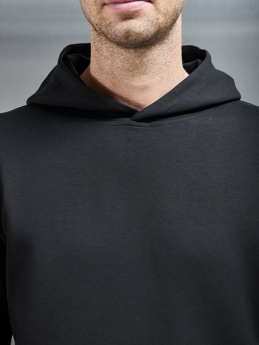 Interlock Jersey Essential Hoodie in Black