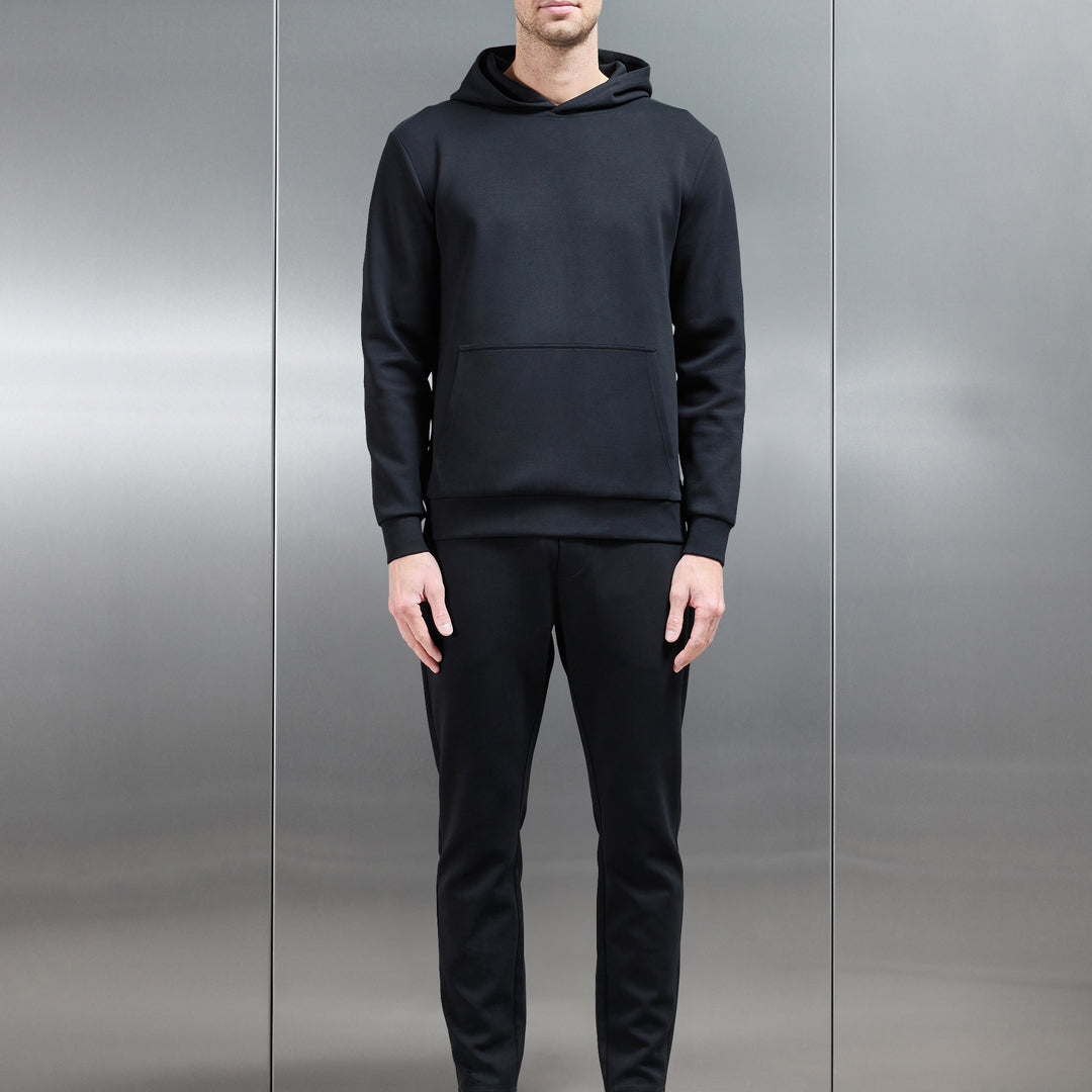 Interlock Jersey Essential Hoodie in Black