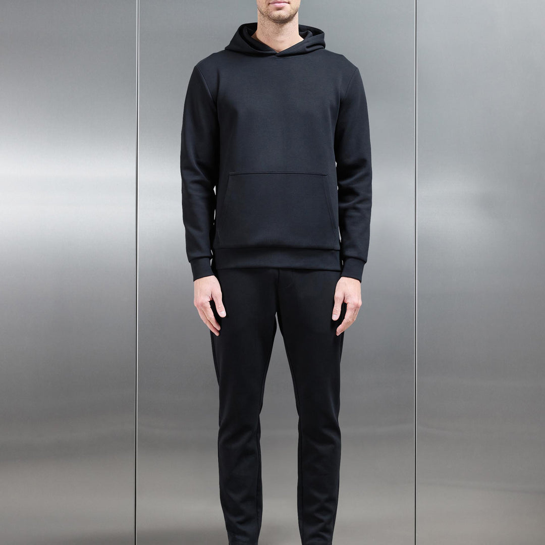 Interlock Jersey Essential Hoodie in Black
