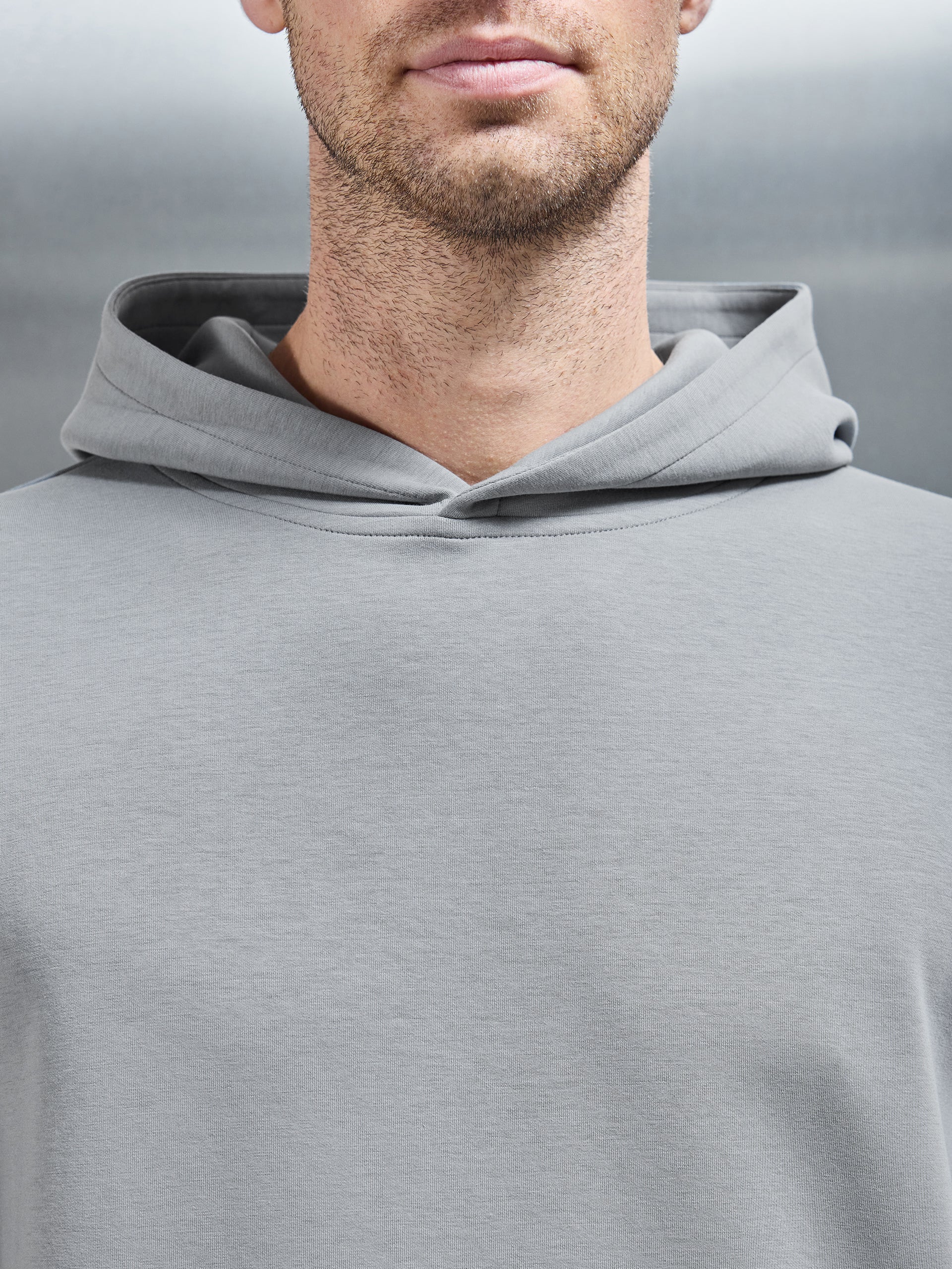 Interlock Jersey Essential Hoodie in Grey