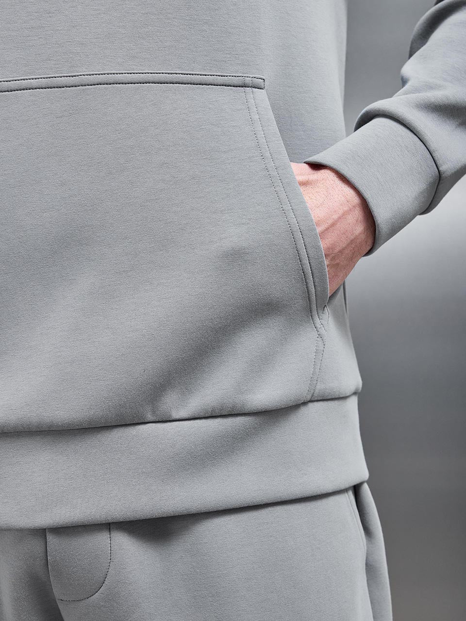 Interlock Jersey Essential Hoodie in Grey