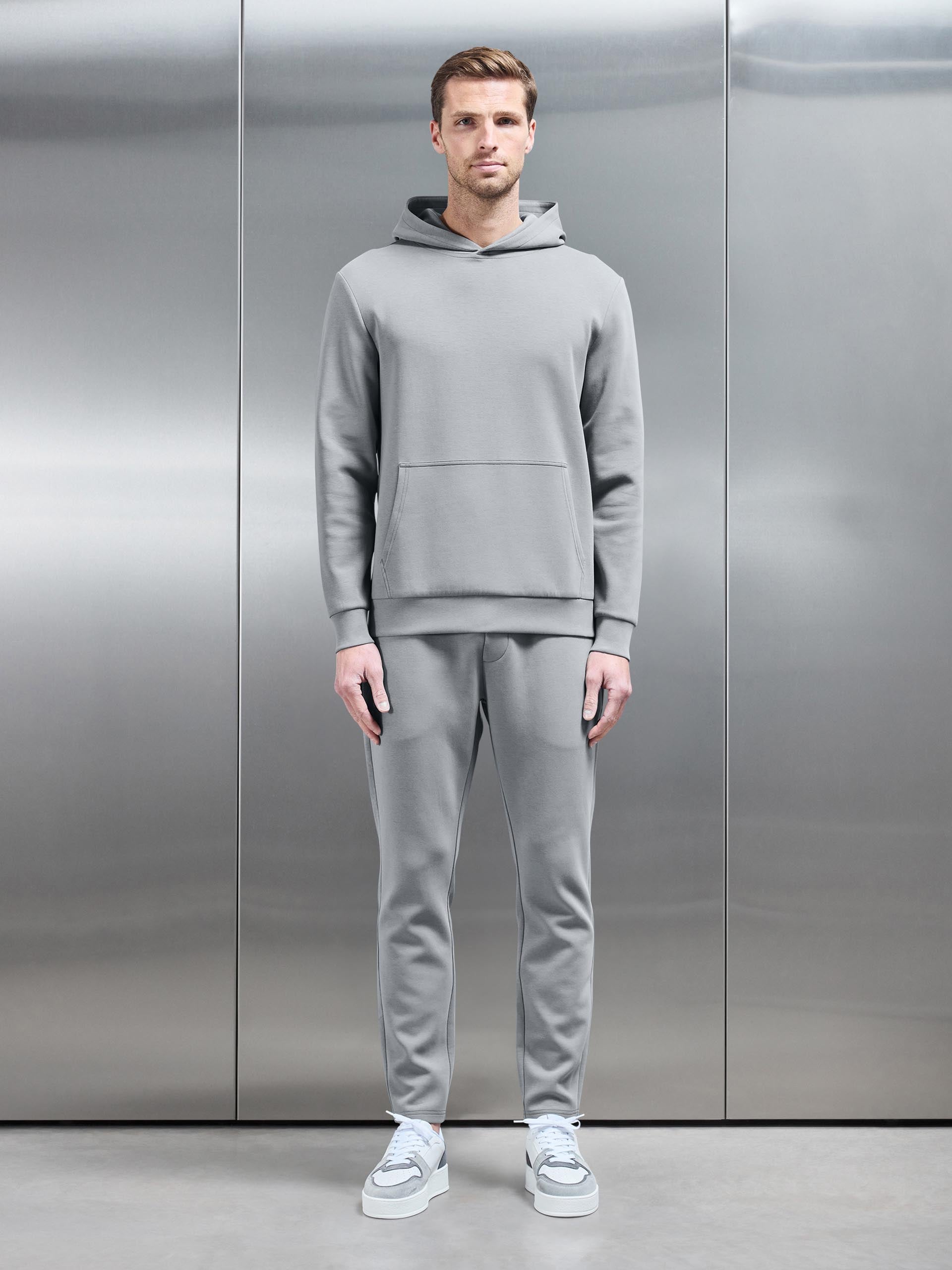 Interlock Jersey Essential Hoodie in Grey
