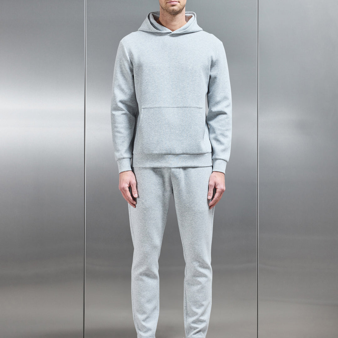 Interlock Jersey Essential Hoodie in Marl Grey