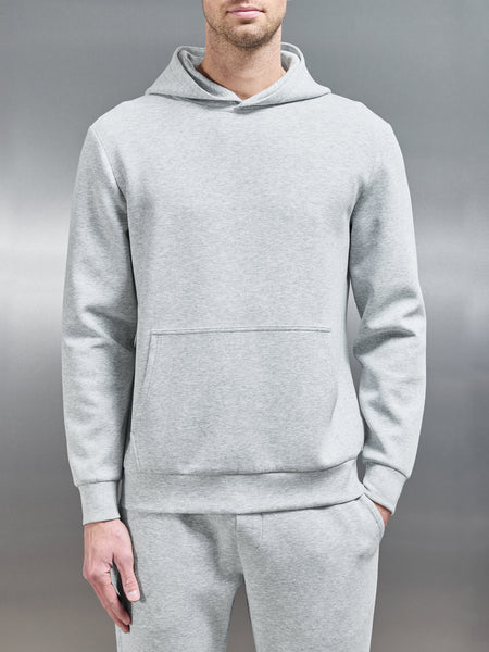 Interlock Jersey Essential Hoodie in Marl Grey