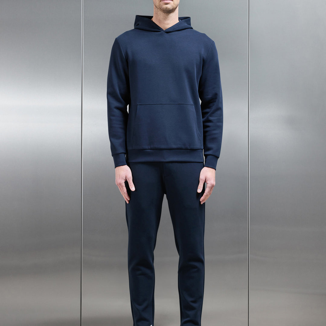 Interlock Jersey Essential Hoodie in Navy