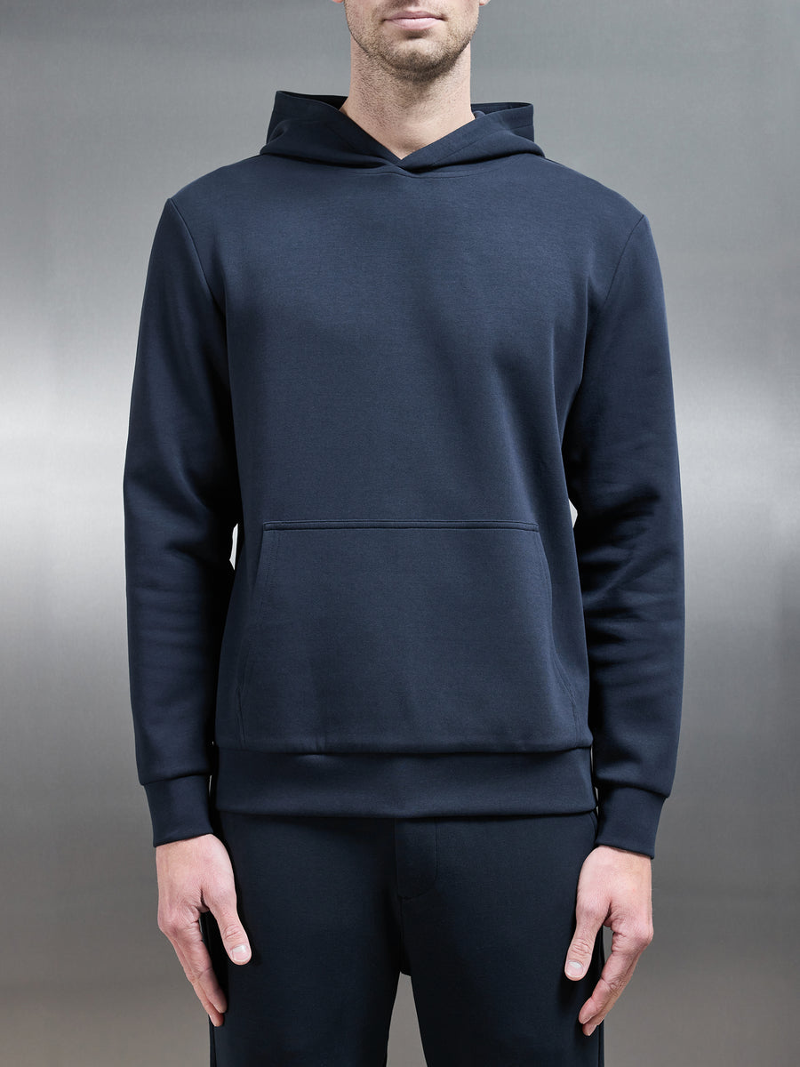 Interlock Jersey Essential Hoodie in Navy