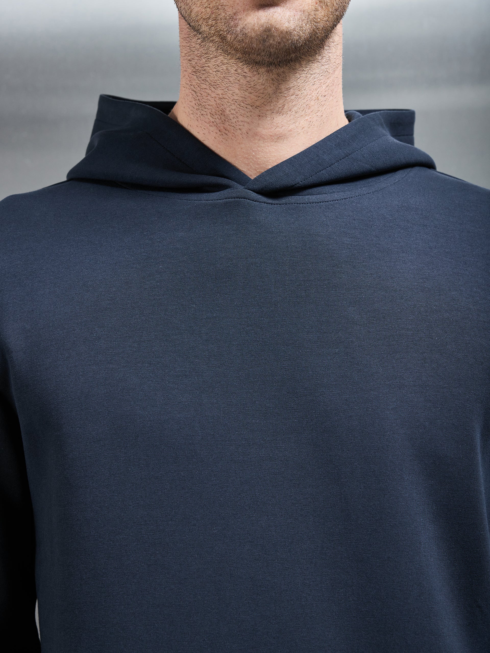 Interlock Jersey Essential Hoodie in Navy