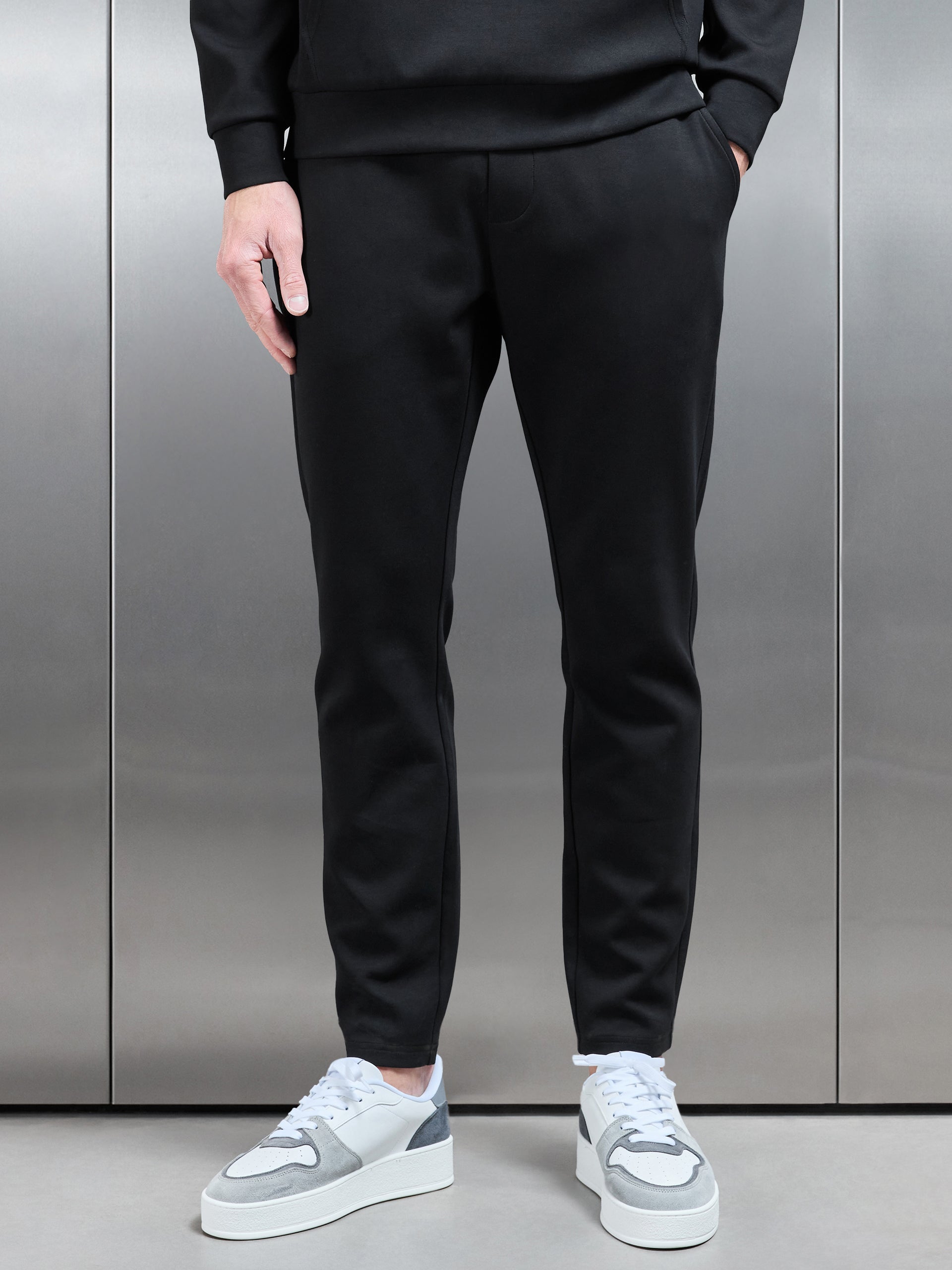 Interlock Jersey Essential Jogger in Black