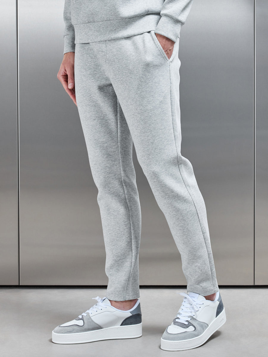 Interlock Jersey Essential Jogger in Marl Grey