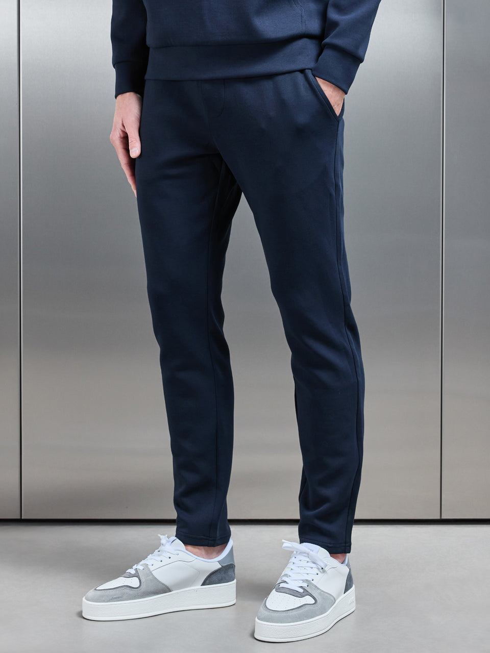 Interlock Jersey Essential Jogger in Navy