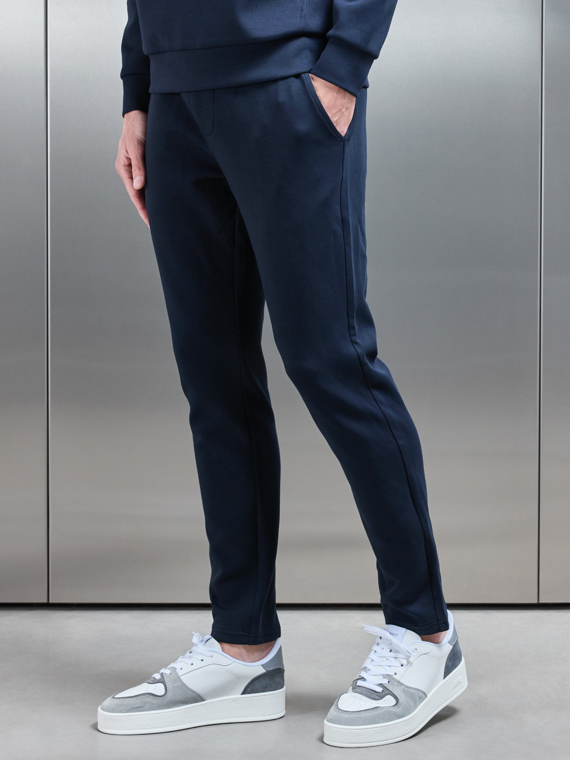 Interlock Jersey Essential Jogger in Navy